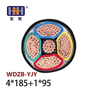 WDZB-YJY 4*185+1*95 0.6/1Kv 저전압 PE 절연 구리 <span class=keywords><strong>XLPE</strong></span> 4심 외장형 전력 분배 케이블 - Product Image 1