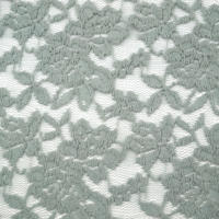 Tissu en dentelle tricotée légère en coton et nylon à motif de feuilles, doux et confortable au toucher, couleur personnalisable pour vêtements