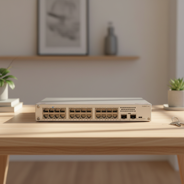 Huaweis S110-24T2S Series 98012413 (24 10/100/1000BASE-T Ethernet Ports, 2 Gigabit SFPs, Fanless) Enterprise Switches