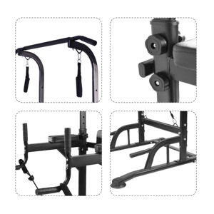 Nhà Phòng tập thể dục trên cơ thể trạm tháp điện đa chức năng thiết bị thể dục có thể điều chỉnh kéo thanh Dip trạm kim loại sử dụng nhà - Product Image 3