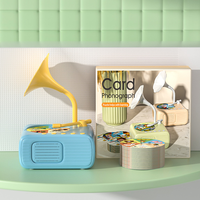 Juguete educativo de plástico para niños, reproductor de música, gramófono, tarjetas de rompecabezas con cuentos para la educación temprana
