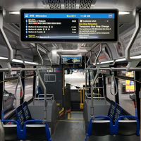Arrêt de bus affichage Led lecteur vidéo suspendu moniteur de bus toit plafond Lcd écran de télévision lecteur multimédia Bus signalisation numérique