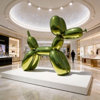 Sculpture de chien ballon en résine personnalisée, finition ultra brillante, résistante aux intempéries, imperméable, objet de luxe, souvenir de collection, achat en gros pour