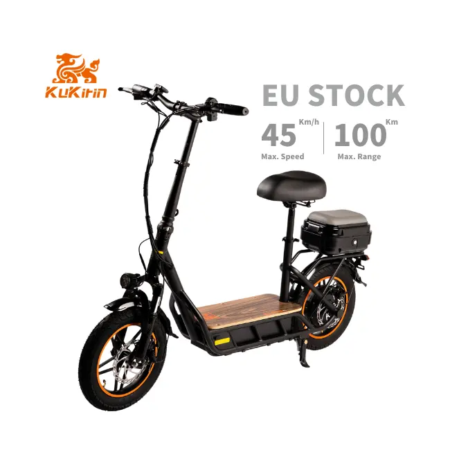 Uit Voorraad Nieuwe Aankomst Kukirin C1 Pro Eu Voorraad 48V 25ah Grote Batterij 14 Inch Dikke Band Elektrische Scooter Met Stoel