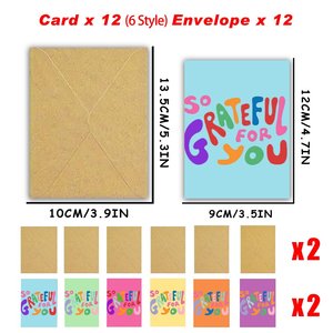 Cartes <span class=keywords><strong>de</strong></span> remerciement en vrac personnalisées assorties avec enveloppes kraft en carton premium pour cadeaux d'affaires et <span class=keywords><strong>de</strong></span> shopping - Product Image 5