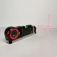 Mètre laser 3-en-1 : Niveau, Télémètre numérique et Règle horizontale/verticale avec bulle de nivellement