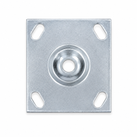 Plaque de montage carrée pour roulettes, plaquée zinc, base de connexion robuste, quincaillerie de remplacement