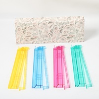 Pions de Mahjong Américain Transparents Quatre Couleurs de 17,5 pouces, Conception 2-en-1 avec Organisateur de Tuiles, Emballés dans une Boîte Colorée