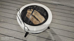 <span class=keywords><strong>Brasero</strong></span> d'extérieur miniature en acier de qualité supérieure, sculpté à la main, style coréen, en Fiberclay luxueux, avec chariot pour charbon de bois, pour camping et barbecue - Product Image 3