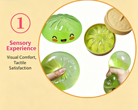 Pack de Squishies Mystery Glitter Dumpling en forme de Bao Bun, boîte de rangement, jouet sensoriel anti-stress à presser pour soulager l'anxiété