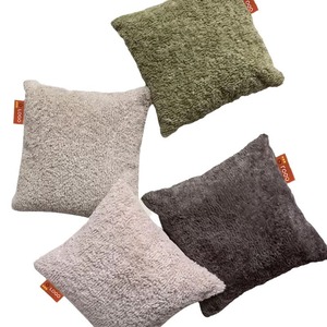 Zoned Heated <b>Cushion</b> Square Gray With Geometry Pattern Soft Warm Seat Pillow <b>For</b> Winter Use - Product Image 5