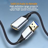 Extension USB 3.0 Mâle-Femelle, Conducteur en Cuivre, Transfert de Données Haute Vitesse, Compatible avec la Recharge de Téléphones, Ordinateurs et Appareils Mobiles