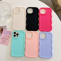 Offres Spéciales Ondulé Antichoc Souple TPU Mobile Couverture Arrière Téléphone étui pour iphone 15 Pro 16 17 Pro Max 14 Plus 13 12 11 Xs Xr 7 8 Plus
