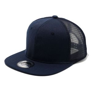 Toptan özel 6 Panel düz örgü yapış geri şoför şapkası kap yüksek kaliteli düz kenarlı doruğa kap toplu sportif dimi düşük adedi - Product Image 3