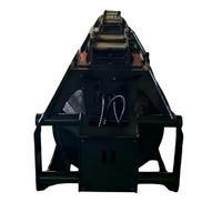 Godet de criblage pour pelle hydraulique 12T, tambour à mailles fines, châssis ouvert, bras à barres plates, coque courbée, noir brillant