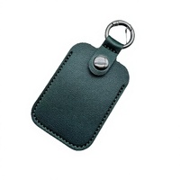 Porte-clés personnalisé avec logo, porte-cartes en PVC grainé cuir, étui pour badge d'identification avec anneau métallique, pour carte d'accès U Shield