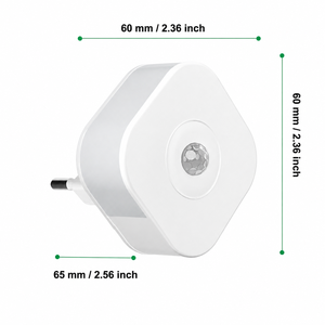 OEM <b>LED</b> Night <b>Light</b> Manufacturer 2700K Warm White PIR Motion Sensor <b>Plug</b> <b>in</b> Night <b>Light</b> EU UK AU JP <b>Plug</b> Indoor Lighting - Product Image 3