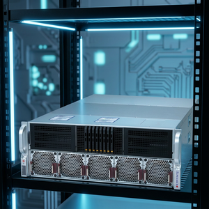 SYS-422GA-NRT 4U เซิร์ฟเวอร์แบบแร็คแบบเปลี่ยนฮาร์ดดิสก์ได้แบบ Hot Swap รองรับ DDR5 ECC NVMe แบบสองซ็อกเก็ต สำหรับ Multi GPU AI Deep Learning HPC ปรับแต่งได้ตามต้องการ - Product Image 1