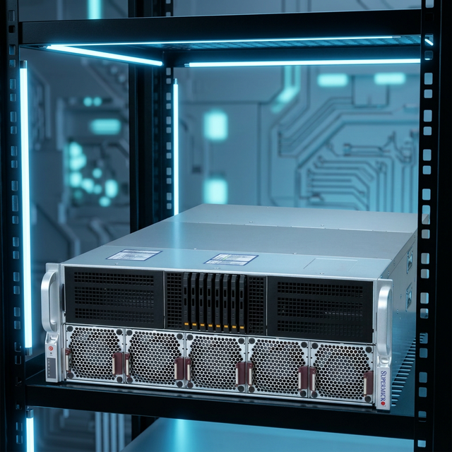 SYS-422GA-NRT 4U Dual Socket DDR5 ECC NVMe Hot Swap Rack Server Barebone Multi GPU AI Deep Learning HPC Custom Configurable