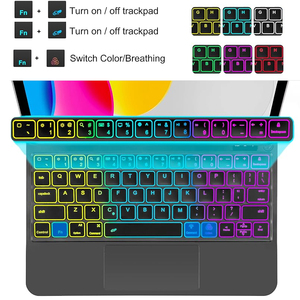 Étui Clavier pour iPad 10e Génération 2022 et 11e Génération 2024, Clavier Style Magic avec Trackpad Multi-Touch - Product Image 3