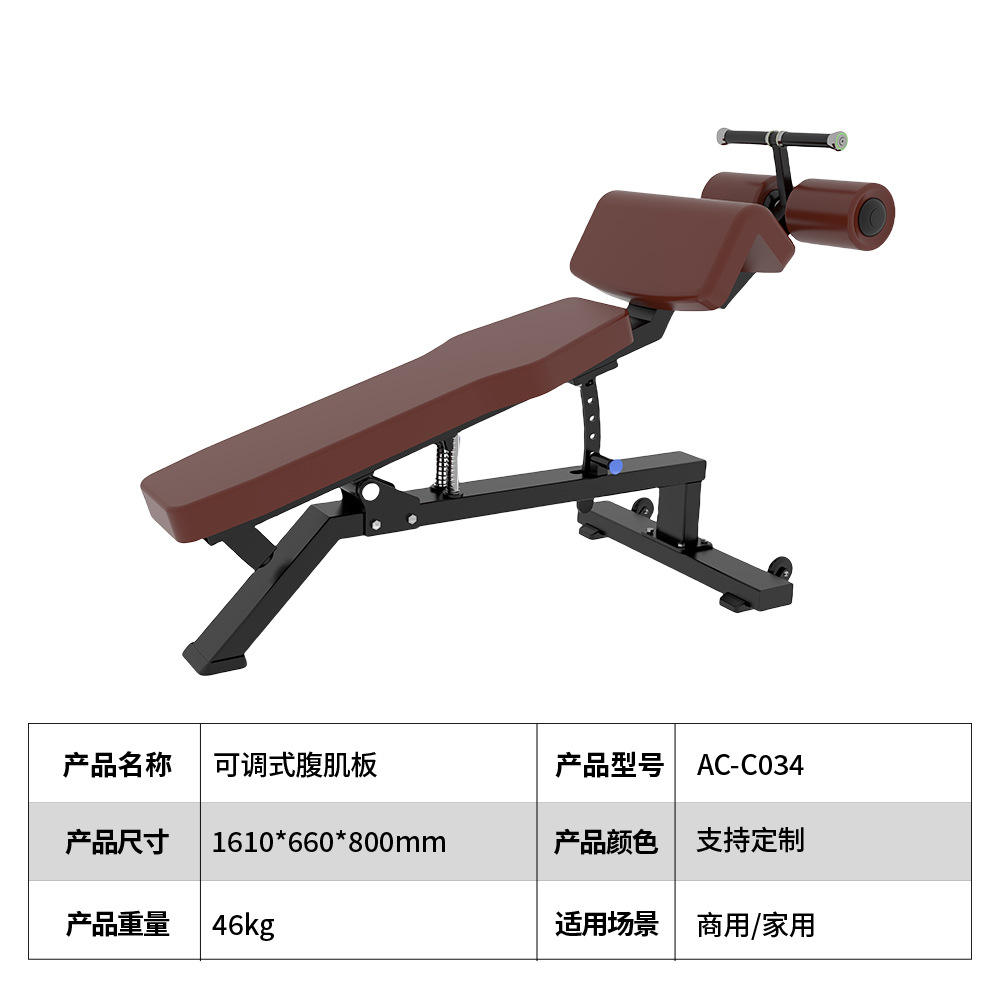 Plaque musculaire abdominale réglable