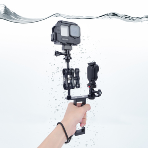 <span class=keywords><strong>Estabilizador</strong></span> de mano de montaje de cámara de acción de aleación de aluminio para <span class=keywords><strong>GoPro</strong></span> Insta360 con adaptador de cabeza de bola de 1/4 "-3/8"-1" - Product Image 2