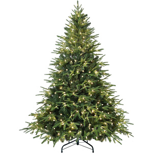 Luxury 6FT Standing Durable Fire Resistant Pine Artificial Smart Christmas <b>Tree</b> with LED <b>Lights</b> PE Decor - Product Image 1
