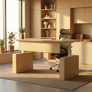 Scrivania Regolabile in Altezza Motorizzata a Doppio Motore, Postazione di <span class=keywords><strong>Lavoro</strong></span> Elettrica, Arredo Ufficio Intelligente con Gestione Cavi - Product Image 2