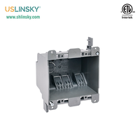 USLINSKY Shanghai Amérique Plastique APB02O ETL Certification PPO 2-Gang Old Work Interrupteur/Boîte de sortie en plastique électrique