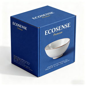 Boîtes d'emballage personnalisées élégantes en papier kraft ondulé pour bols et assiettes, idéales pour la restauration ou la cuisine - Product Image 5