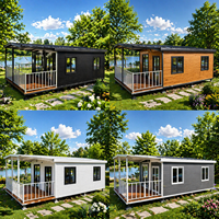 Maison conteneur extensible 20 et 40 pieds, design moderne du milieu du siècle, respirante, personnalisable, modulaire, préfabriquée, pour habitation et bureau