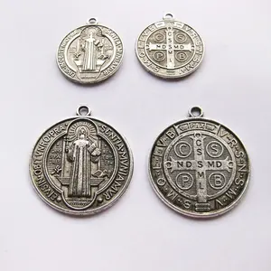 Religious Medals Metal Medal Jewelry Engraved Wholesale Zinc Alloy Catholic Quality Gold 18 1cm Of Saints Full