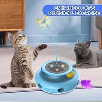 Jouet interactif pour chat, balle électrique à double couleur, papillon oscillant automatique, pour soulager le stress des chats domestiques - Vente en gros d'articles pour animaux de compagnie