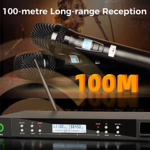 Micrófono Inalámbrico Dinámico UHF Profesional DR28 con Cancelación de Ruido para Iglesia, Conferencias y Discursos, 2 Canales - Product Image 3