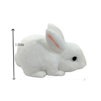 Jouet Squishy Lapin Blanc Mignon en Plastique, Doux et Humide, à Rebond Lent, Anti-Stress, pour Interaction Parent-Enfant, Cadeaux Promotionnels pour Salons Professionnels