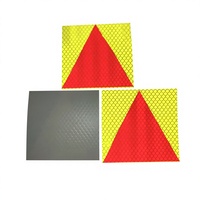 EVEREFLEX Haute visibilité, PMMA de qualité diamant, réfléchissant, certifié CE, auto-adhésif, 9,2 cm x 9,2 cm, triangle/rectangulaire, sécurité routière