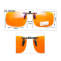 Gafas con Clip de Metal Negro Anti-Luz Azul para Miopía, Lentes Plegables Ligeras para Conducir, Compatibles con la Mayoría de las Monturas de Gafas