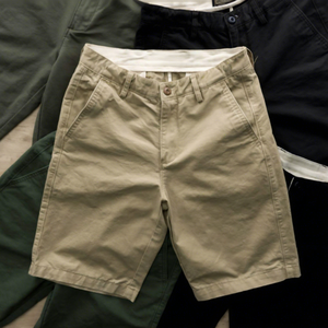 Pantalones Cortos Bermuda de Algodón para Hombre, Casuales, Sólidos, de Cintura Media, con Botones, Transpirables, para Verano - Product Image 3