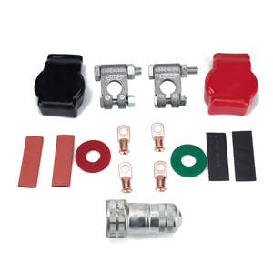 Pure Copper Ring <b>Terminals</b> With Insulation Sleeves And <b>Battery</b> <b>Terminal</b> Cleaner Kit For Automotive Use - Product Image 1