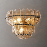 Appliques murales modernes en verre à plusieurs niveaux, luminaires de chevet pour chambre à coucher, appliques murales de luxe pour salon