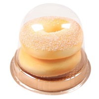 Gobelet à dessert en plastique transparent jetable à la vente chaude, gobelet à pudding avec couvercles, boîte à gâteaux, boîte à pâtisserie