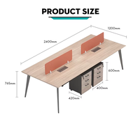 Bureau exécutif moderne Chine Fourniture Cloison en bois Poste de travail Mobilier de bureau MEET & CO RECO-ZYZ-B Portable ISO9001