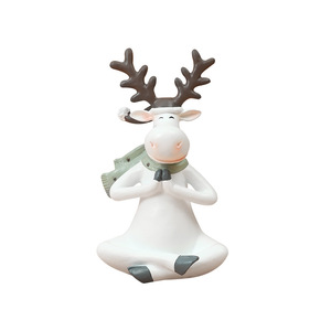Christmas Reindeer Figurine Resin Craft Living Room Decoration Wine Holder Indoor Use Cartoon Matte Finish - Product Image 5