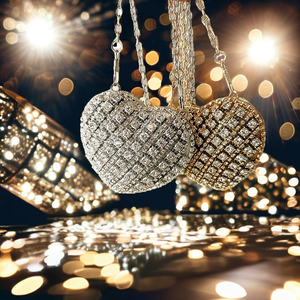 Bolso de mano mini de moda con diamantes, color rojo, para verano, con cadena y borla, de aleación duradera, para uso nocturno de mujer - Product Image 2