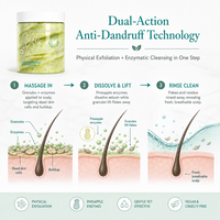 Gommage Détoxifiant Naturel pour Cuir Chevelu Marque Blanche – Exfoliant, Anti-Pelliculaire, Purifiant, Apaisant pour Cuir Chevelu Sec, Démangeaisons et Desquamation – Traitement Capillaire Végétalien pour le Cuir Chevelu