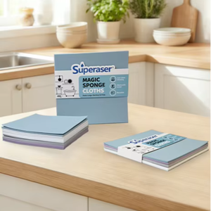 Éponges magiques Superaser, lingettes de nettoyage ménager puissantes sans produits chimiques pour la cuisine et la salle de bain - Product Image 1