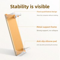 UGREEN Support de moniteur pour bureau, support d'ordinateur pliable en bois pour ordinateur portable