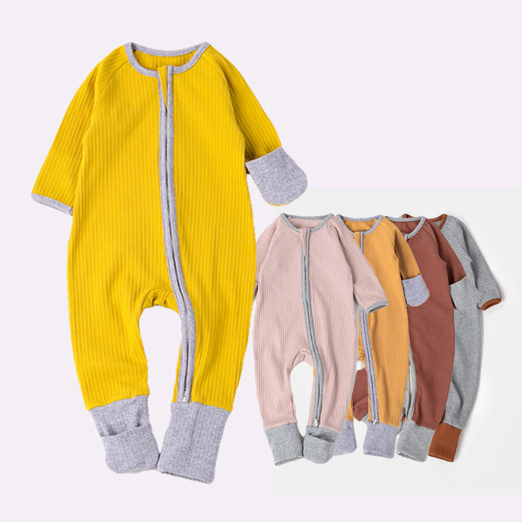 Free Sample Amazon Hot Selling Chuchupuff 100% Cotton High Quality Baby Romper Baby Sleeper For New Born Baby Clothing 