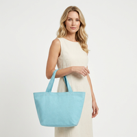 Bolsa de Mano de Lona de Algodón Reutilizable Ecológica Personalizada con Logotipo, Cierre de Cremallera de Alta Calidad, Reforzada para Compras