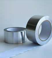 Ruban adhésif en aluminium imperméable sans doublure en acrylique pour l'étanchéité des joints de ventilation CVC et l'isolation des conduits métalliques